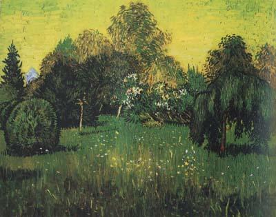 Vincent Van Gogh Public Park with Weeping Willow :The Poet's Garden i (nn04) Germany oil painting art